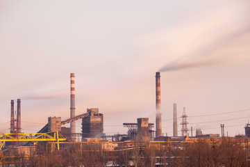 Fototapeta na wymiar Heavy industry air pollution concept