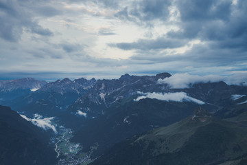 High Alpine mountain dramatic landscape