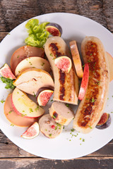 foie gras and white sausage