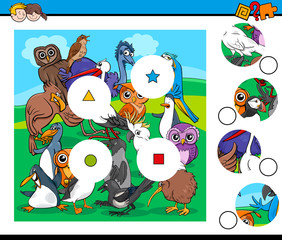 match pieces game with bird characters
