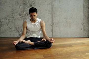 yoga man meditation