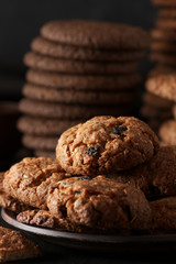 Various cookies in plate