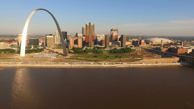 St Louis Downtown City Skyline Gateway Arch Midwest Urban Landscape Mississippi River