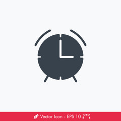 Alarm (Clock) Icon / Vector