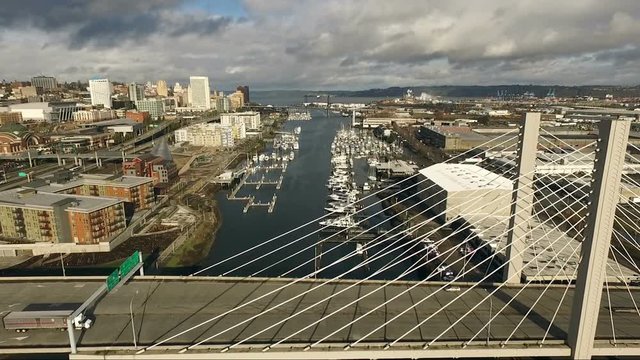 Tacoma Washington Thea Foss Waterway Suspension Bridge City of Destiny