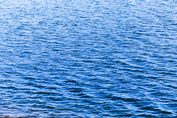 blue surface of water in a pond as a background