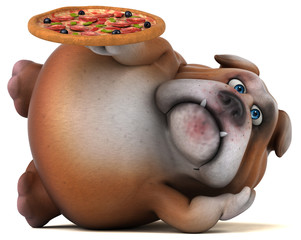 Naklejka premium Fun bulldog - 3D Illustration