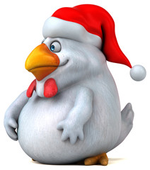 Fun chicken - 3D Illustration