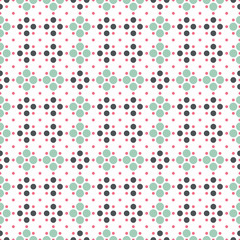 Seamless pattern halftone design. Cute textile print with dots. Vector fashion background. Vintage circles.