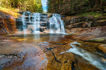 Fototapeta na wymiar Mumlava waterfall / Mumlavský vodopád
