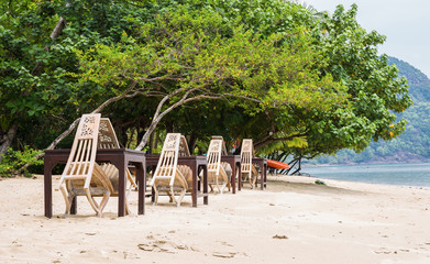 Cafe on tropical beach