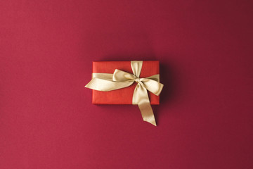 christmas gift with ribbon