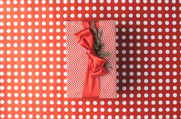 christmas gift on wrapping paper