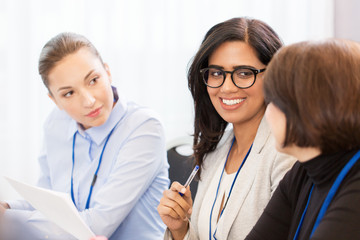 businesswomen at international business conference