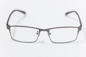 eyeglasses with transparent glass