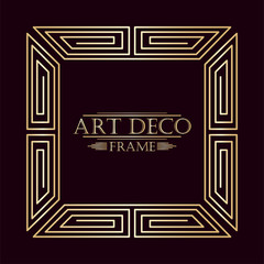Art deco ornamental vintage frame. Template for design. Vector illustration eps10
