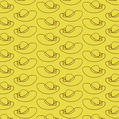 summer hat hand drawing pattern