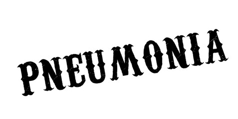 Pneumonia rubber stamp. Grunge design with dust scratches. Effects can be easily removed for a clean, crisp look. Color is easily changed.