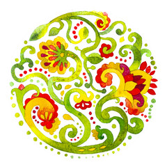 acquerello fiori ornamento © Kateryna Kovarzh