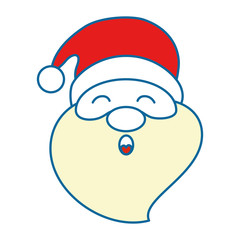 cute santa claus head character