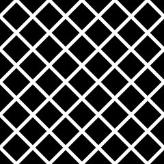 Seamless black and white diagonal square pattern background design - simple geometric vector illustration