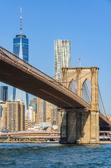 The Brooklyn Bridge from Dumbo, NYC, USA