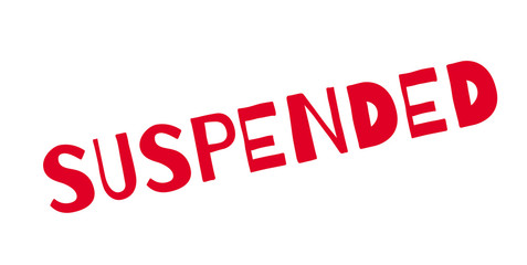 Suspended rubber stamp. Grunge design with dust scratches. Effects can be easily removed for a clean, crisp look. Color is easily changed.