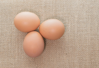 Three eggs.