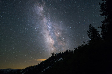 Fototapeta na wymiar Milkyway Galaxy above Yosemite National Park