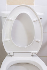 Close-up Toilet for use.