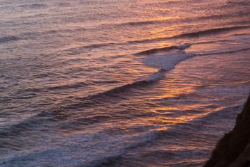 Sunset on the Pacific ocean from Big Sur