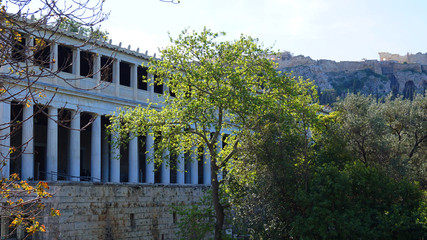 Obraz premium Photo of ancient Agora of Athens historic center, Plaka, Attica, Greece