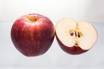 Fresh gala apple on white background.