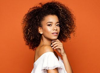 Portrait of beautiful african american female model