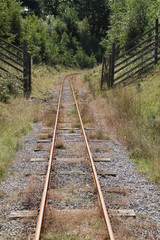 A Length of Vintage Narrow Gauge Railway Train Track.