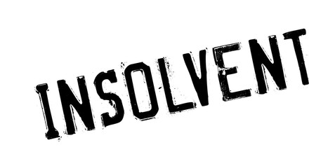 Insolvent rubber stamp. Grunge design with dust scratches. Effects can be easily removed for a clean, crisp look. Color is easily changed.