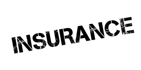 Insurance rubber stamp. Grunge design with dust scratches. Effects can be easily removed for a clean, crisp look. Color is easily changed.