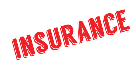 Insurance rubber stamp. Grunge design with dust scratches. Effects can be easily removed for a clean, crisp look. Color is easily changed.