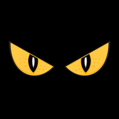 Wild spooky monster eyes isolated vector illustration © dmitriylo