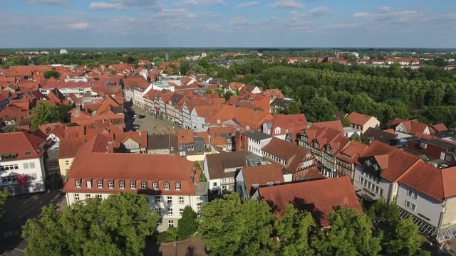 Celle, Germany. Beautiful city view from the air.