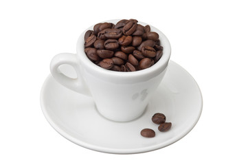 coffee beans in a cup