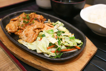 stir fried pork with vegetable