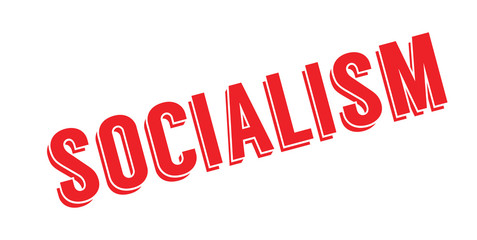 Socialism rubber stamp. Grunge design with dust scratches. Effects can be easily removed for a clean, crisp look. Color is easily changed.