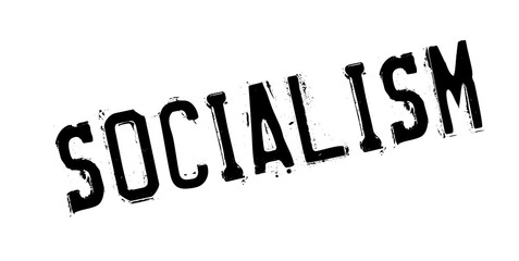 Socialism rubber stamp. Grunge design with dust scratches. Effects can be easily removed for a clean, crisp look. Color is easily changed.