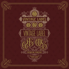 Old vintage card with floral ornament - vector