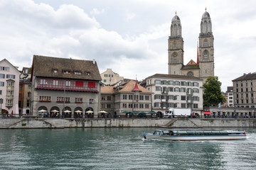 Fototapeta premium The old city center of Zurich on Switzerland.