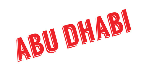 Abu Dhabi rubber stamp. Grunge design with dust scratches. Effects can be easily removed for a clean, crisp look. Color is easily changed.