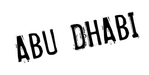 Abu Dhabi rubber stamp. Grunge design with dust scratches. Effects can be easily removed for a clean, crisp look. Color is easily changed.