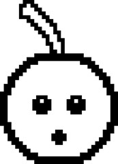 Surprised 8-Bit Cartoon Cherry
