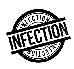 Infection rubber stamp. Grunge design with dust scratches. Effects can be easily removed for a clean, crisp look. Color is easily changed.